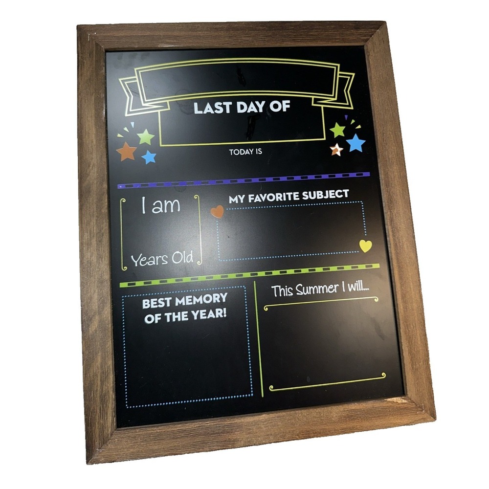 First / Last Day of School Board, 14 x 11 in First Day of School Chalkboard